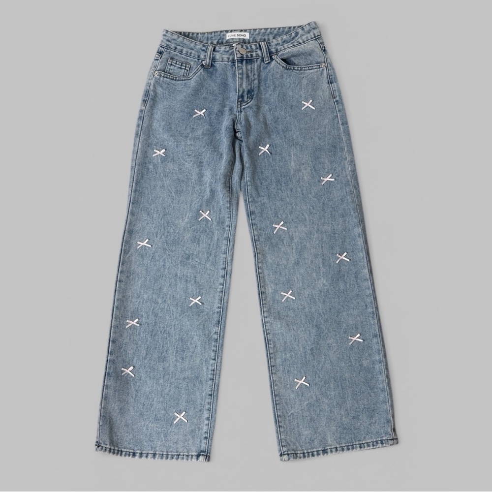 Love Soho Wide-Leg Denim Jeans